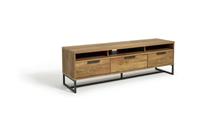 Nomad 3 Drawer Large TV Unit Oak Modern Functional Media Storage Solution