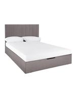 Nova Fabric Ottoman Bed Frame Double Grey Stylish Bedroom Storage Solution