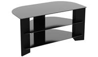AVF Wood Effect Up To 42 Inch TV Corner Stand Black With Shelves