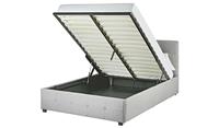 Eros King Size Ottoman Bed Frame Grey with Lift-Up Storage for Modern Bedrooms