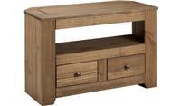Amersham 2 Drawer TV Unit Dark Pine Media Storage Cabinet Furniture