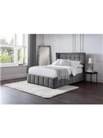 Julian Bowen Gatsby Fabric King Bed Grey Elegant Comfortable Bedroom Furniture