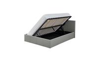 Lavendon Double Side Open Ottoman Bed Frame Grey Modern Storage Solution