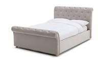 Harrogate Kingsize Ottoman Fabric Bed Silver Elegant Bedroom Storage Solution