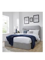 Mellow Fabric Ottoman Bed King Size Grey Elegant STORAGE GAS LIFT UP Solution