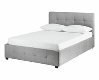 Habitat Eros Double Ottoman Bed Frame Grey with Lift-Up Storage for Bedrooms