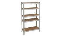 5 Tier Grey Steel Heavy Duty Garage Shelving Unit Storage Rack Organiser