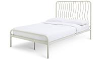 Habitat Wave Kingsize Metal Bed Frame Off White Modern Bedroom Storage