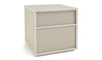 Edale 2 Drawer Bedside Putty Modern Bedroom Furniture Storage Nightstand