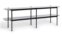 Neo 2 Shelf Large TV Unit Black Modern and Stylish Media Storage Solution
