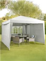 3 X 3M Pop Up Gazebo With 3 Piece Side Panels Grey & Camping, Parties, Events