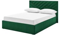 Luca Double End Lift Ottoman Bed Green Elegant and Comfortable Bedroom Furniture