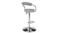 Executive Gas Lift Bar Stool Grey Padded Seat Comfortable Durable