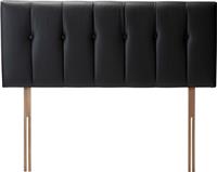 Rushden Double Headboard Black Upholstered Stylish and Comfortable Bed Support