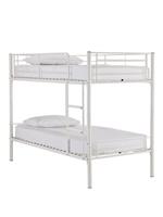 Domino Metal Bunk Bed Frame White Space-Saving Bedroom Furniture