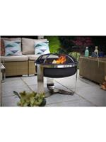 La Hacienda Camden Firepit with BBQ Grill Outdoor Cooking and Grilling Station