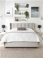 Catherine Lansfield Utopia Ottoman Bed Double Silver Stylish Storage Solution