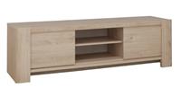 Portland 2 Door TV Unit Oak Sturdy Stylish Media Storage Solution for Home
