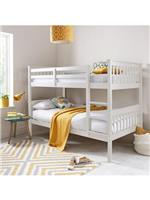 Novara Bunk Bed White Durable Space-Saving Bedroom Furniture for Kids' Rooms
