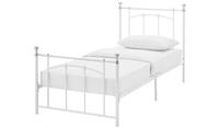Yani Single Metal Bed Frame - White