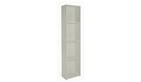 Malibu Narrow Bookcase Grey Storage Organiser Shelf Living Room