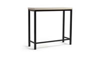 Zayn Metal 2 Seater Bar Table Black & Birch Breakfast Kitchen Island