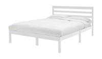 Kaycie Double Wooden Bed Frame White Modern Scandinavian Bedroom