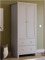 Vida Designs Arlington 2 Door 2 Drw Wardrobe Grey Functional Bedroom Furniture