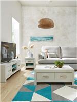 Clanford 3 Piece Package - TV Unit, Coffee Table and Lamp Table White