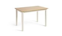 Chicago Solid Wood Dining Table Off White Easy Clean Durable Surface
