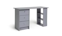 Malibu 3 Drawer Office Desk - Grey