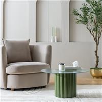 Cicely Round Coffee Table - Green