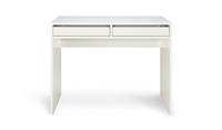 Pepper 2 Drawer Desk White Compact Study Table With Drawers