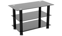 AVF Glass up to 40 Inch TV Stand Black For Living Room Bedroom