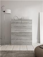 Prague Chest of Drawers 4 Large + 2 Small Grey | Bedroom Storage | Free Delivery