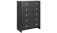 Seville 5 Drawer Chest Anthracite Storage Organiser Bedroom Furniture