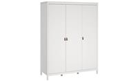 Tvilum Madrid 3 Door Wardrobe White Storage Organiser Bedroom Furniture