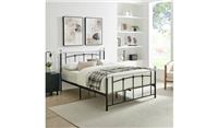 Yani Small Double Metal Bed Frame Black Industrial Style Bedroom