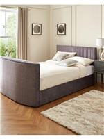 Prent King TV Bed with Voice Control Grey Stylish and Modern Bed Solution
