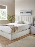 Nova End Lift Storage Ottoman Bed Ivory Double | Upholstered | Hydraulic Lift