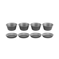 Salter Essentials 8-Piece Fluted Tin & Round Tin Set Non-Stick, PFOA-free