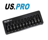 US Pro Impact Torx Star Bit Sockets Set 3/8 DR Industrial 11PC T10 - T60 3933