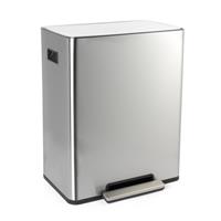 Salter Dual 60L Pedal Bin Stainless Steel, 2x 30L Inner Buckets, Locking Lid