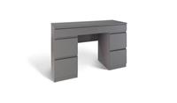 Jenson 5 Drawer Dressing Table Desk Grey Gloss Modern Bedroom Furniture