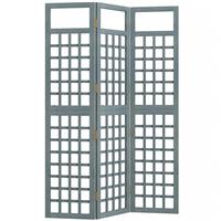 Outsunny 3-Panel Garden Privacy Screen, Foldable Wooden Divider, Grey
