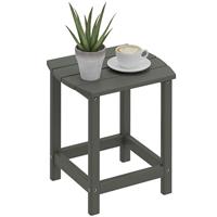 Outsunny Outdoor Side Table, Adirondack Side Table, Indoor Outdoor, Grey