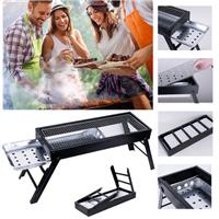 Large Barbecue Grill Portable BBQ Charcoal Stove Stainless Steel Cooker Camping
