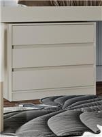 Kiko 3 Drawer Dresser Cashmere Storage Organiser Bedroom Furniture