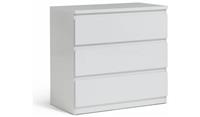 Jenson 3 Drawer Chest Matte White Storage Organiser Bedroom Furniture