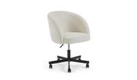 Sonny Fabric Office Chair Black & White Stylish Seating for Home Office